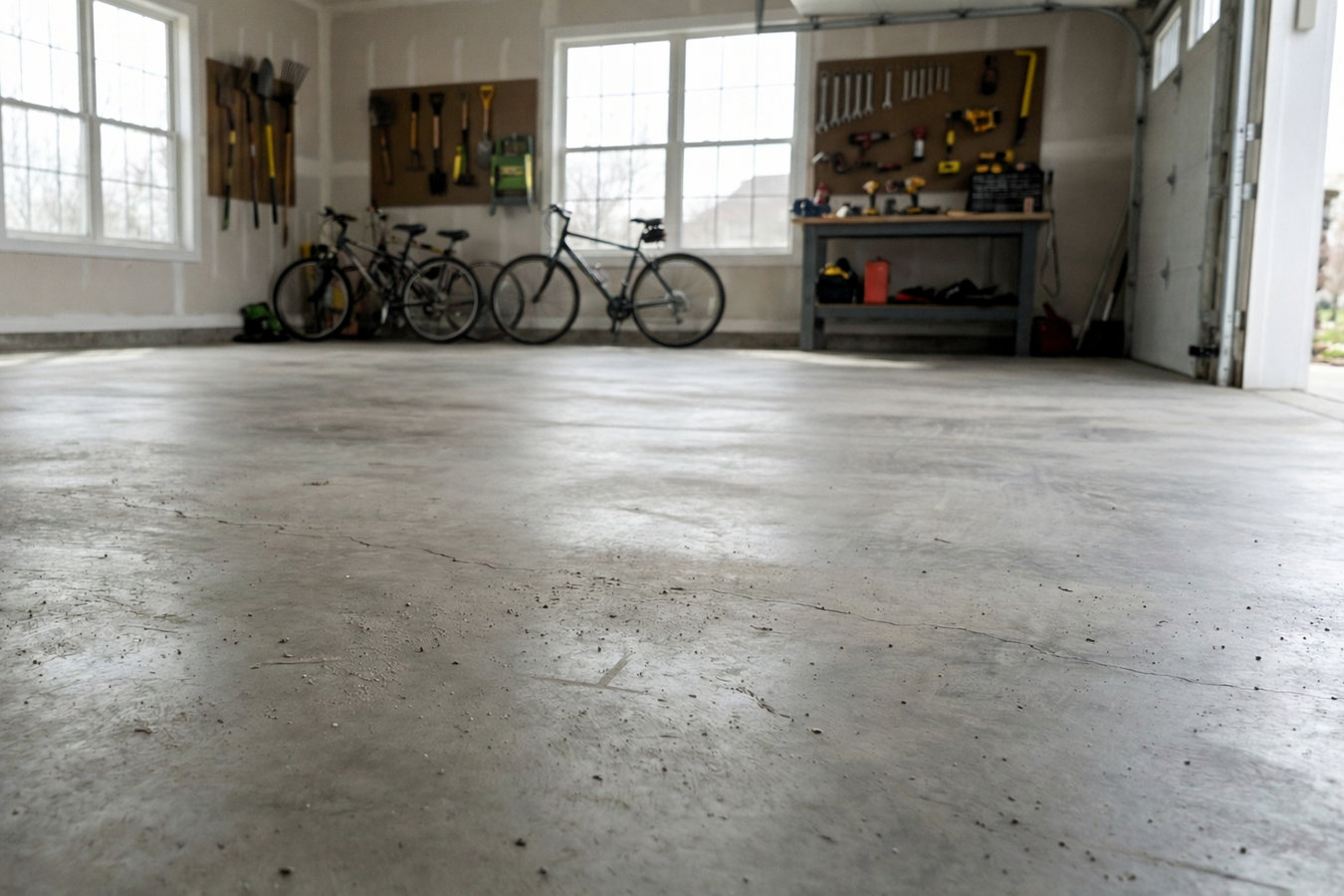 Garage floor concrete